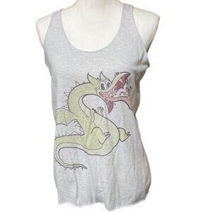 Grim Matchstick Cuphead Video Game Dragon Tank Top Slim Fit Size Small